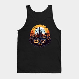 Haunted Church Under the Full Moon - Halloween Magic Tank Top